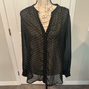 Long sleeved sheer top